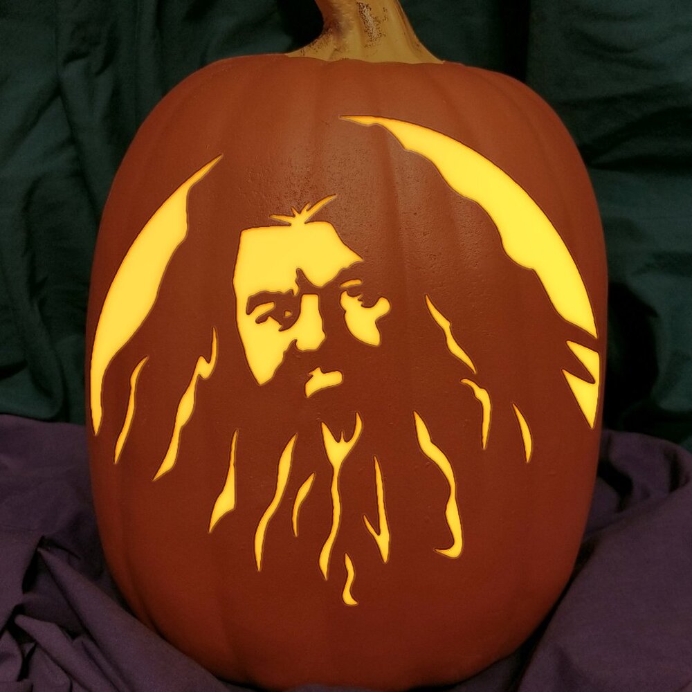 Harry Potter Hagrid Carved Foam Permanent Pumpkin Carved Hogwarts Epic Universe